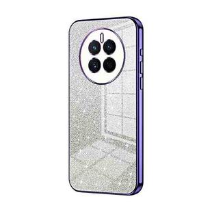 For Huawei Mate 50 Gradient Glitter Powder Electroplated Phone Case(Purple)