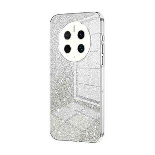 For Huawei Mate 50 Pro Gradient Glitter Powder Electroplated Phone Case(Transparent)