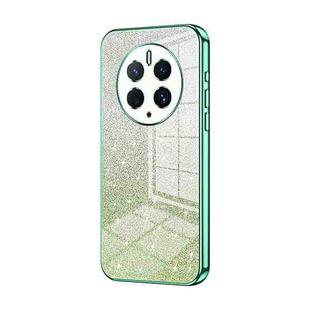 For Huawei Mate 50 Pro Gradient Glitter Powder Electroplated Phone Case(Green)
