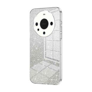 For Huawei Mate 60 Gradient Glitter Powder Electroplated Phone Case(Transparent)