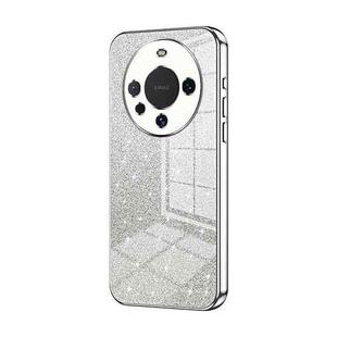 For Huawei Mate 60 Gradient Glitter Powder Electroplated Phone Case(Silver)