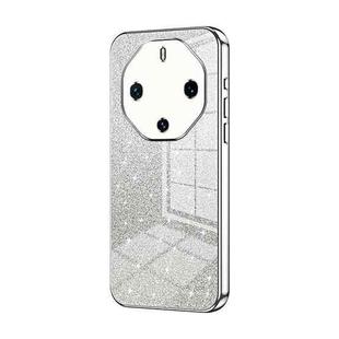 For Huawei Mate 60 RS Ultimate Gradient Glitter Powder Electroplated Phone Case(Silver)