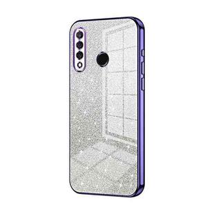 For Huawei nova 4e / P30 lite Gradient Glitter Powder Electroplated Phone Case(Purple)