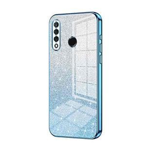 For Huawei nova 4e / P30 lite Gradient Glitter Powder Electroplated Phone Case(Blue)