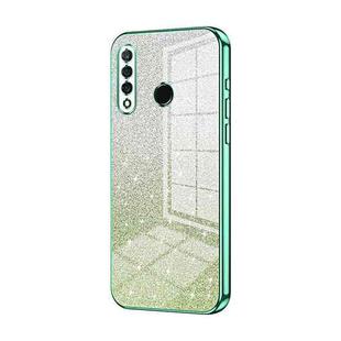 For Huawei nova 4e / P30 lite Gradient Glitter Powder Electroplated Phone Case(Green)