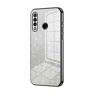 For Huawei nova 4e / P30 lite Gradient Glitter Powder Electroplated Phone Case(Black)