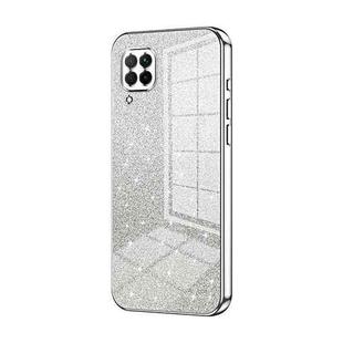 For Huawei nova 6 SE / P40 lite 4G Gradient Glitter Powder Electroplated Phone Case(Silver)