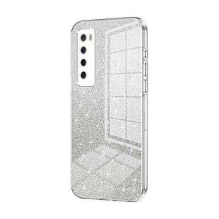 For Huawei nova 7 Gradient Glitter Powder Electroplated Phone Case(Transparent)