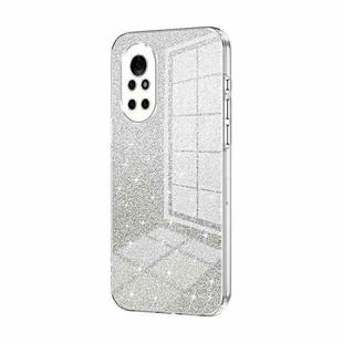 For Huawei nova 8 4G / 5G Gradient Glitter Powder Electroplated Phone Case(Transparent)