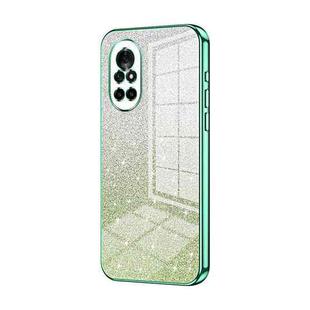 For Huawei nova 8 4G / 5G Gradient Glitter Powder Electroplated Phone Case(Green)