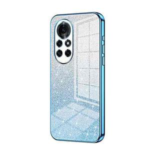 For Huawei nova 8 Pro Gradient Glitter Powder Electroplated Phone Case(Blue)