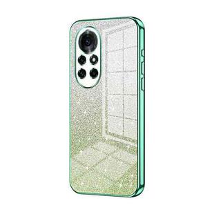 For Huawei nova 8 Pro Gradient Glitter Powder Electroplated Phone Case(Green)