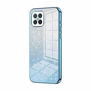 For Huawei nova 8 SE / Honor Play 5 5G Gradient Glitter Powder Electroplated Phone Case(Blue)