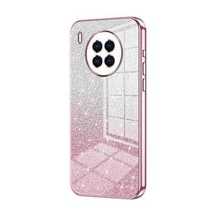 For Huawei nova 8i / Honor 50 Lite Gradient Glitter Powder Electroplated Phone Case(Pink)