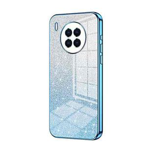 For Huawei nova 8i / Honor 50 Lite Gradient Glitter Powder Electroplated Phone Case(Blue)