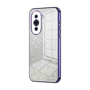 For Huawei nova 10 Pro Gradient Glitter Powder Electroplated Phone Case(Purple)