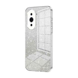 For Huawei nova 10 Pro Gradient Glitter Powder Electroplated Phone Case(Transparent)