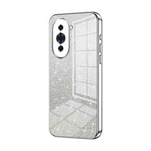 For Huawei nova 10 Pro Gradient Glitter Powder Electroplated Phone Case(Silver)