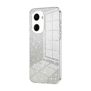 For Huawei nova 10 SE Gradient Glitter Powder Electroplated Phone Case(Transparent)