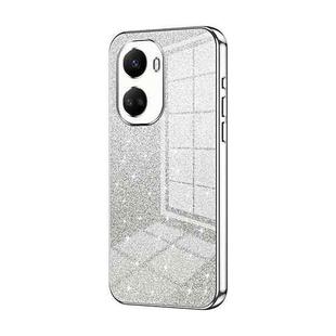 For Huawei nova 10 SE Gradient Glitter Powder Electroplated Phone Case(Silver)