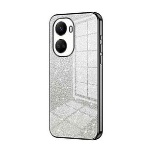 For Huawei nova 10 SE Gradient Glitter Powder Electroplated Phone Case(Black)