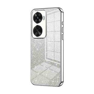 For Huawei nova 11 SE Gradient Glitter Powder Electroplated Phone Case(Silver)