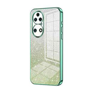 For Huawei P50 Gradient Glitter Powder Electroplated Phone Case(Green)