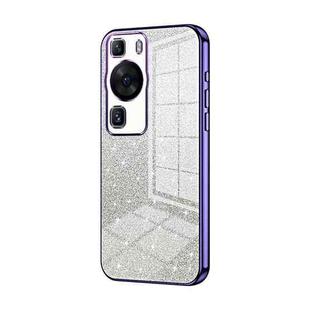 For Huawei P60 / P60 Pro Gradient Glitter Powder Electroplated Phone Case(Purple)