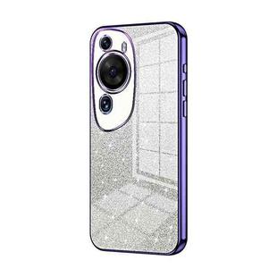 For Huawei P60 Art Gradient Glitter Powder Electroplated Phone Case(Purple)