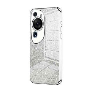 For Huawei P60 Art Gradient Glitter Powder Electroplated Phone Case(Silver)