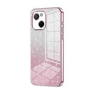 For Huawei Maimang A20 Gradient Glitter Powder Electroplated Phone Case(Pink)