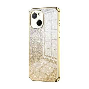 For Huawei Maimang A20 Gradient Glitter Powder Electroplated Phone Case(Gold)