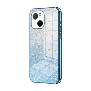 For Huawei Maimang A20 Gradient Glitter Powder Electroplated Phone Case(Blue)