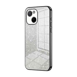 For Huawei Maimang A20 Gradient Glitter Powder Electroplated Phone Case(Black)