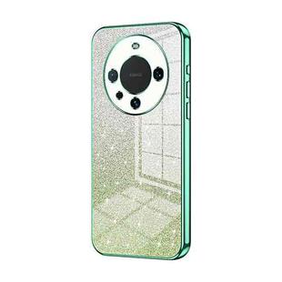 For Huawei Mate 60 Pro / 60 Pro+ Gradient Glitter Powder Electroplated Phone Case(Green)