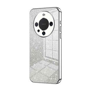 For Huawei Mate 60 Pro / 60 Pro+ Gradient Glitter Powder Electroplated Phone Case(Silver)