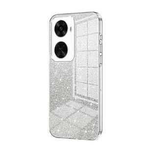 For Huawei nova 12 SE Gradient Glitter Powder Electroplated Phone Case(Transparent)