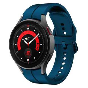 For Samsung Galaxy Watch 6 / 6 Classic Colorful Buckle Silicone Watch Band(Rock Blue)