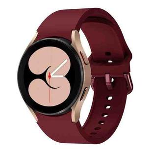 For Samsung Galaxy Watch 6 / 6 Classic Colorful Buckle Silicone Sport Watch Band(Wine Red)