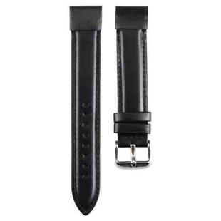 For Garmin Fenix 7 22mm Bamboo Joint Texture Genuine Leather Watch Band(Black)