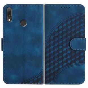 For Huawei Y9 2019 YX0060 Elephant Head Embossed Phone Leather Case with Lanyard(Royal Blue)
