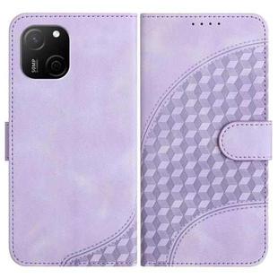 For Huawei Maimang A20 YX0060 Elephant Head Embossed Phone Leather Case with Lanyard(Light Purple)