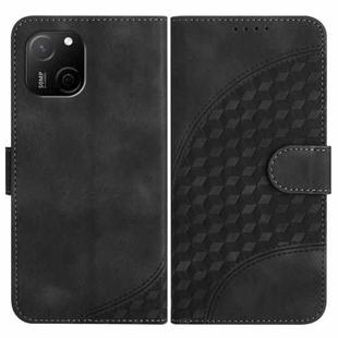 For Huawei Maimang A20 YX0060 Elephant Head Embossed Phone Leather Case with Lanyard(Black)