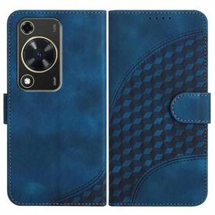 For Huawei Enjoy 70 YX0060 Elephant Head Embossed Phone Leather Case with Lanyard(Royal Blue)