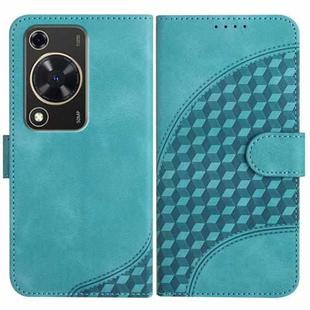 For Huawei Enjoy 70 YX0060 Elephant Head Embossed Phone Leather Case with Lanyard(Light Blue)