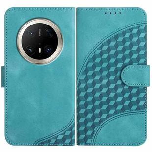 For Huawei Mate 70 Pro / Mate 70 Pro+ Elephant Head Embossed Phone Leather Case with Lanyard(Light Blue)