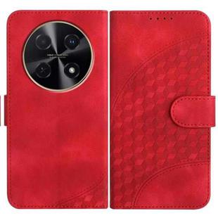 For Huawei nova 12i Elephant Head Embossed Phone Leather Case with Lanyard(Red)