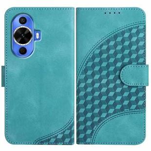 For Huawei nova 12s Elephant Head Embossed Phone Leather Case with Lanyard(Light Blue)