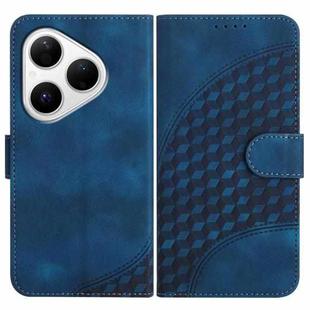 For Huawei Pura 80 5G Elephant Head Embossed Phone Leather Case with Lanyard(Royal Blue)