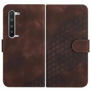 For Sharp Aquos R5G YX0060 Elephant Head Embossed Phone Leather Case with Lanyard(Coffee)